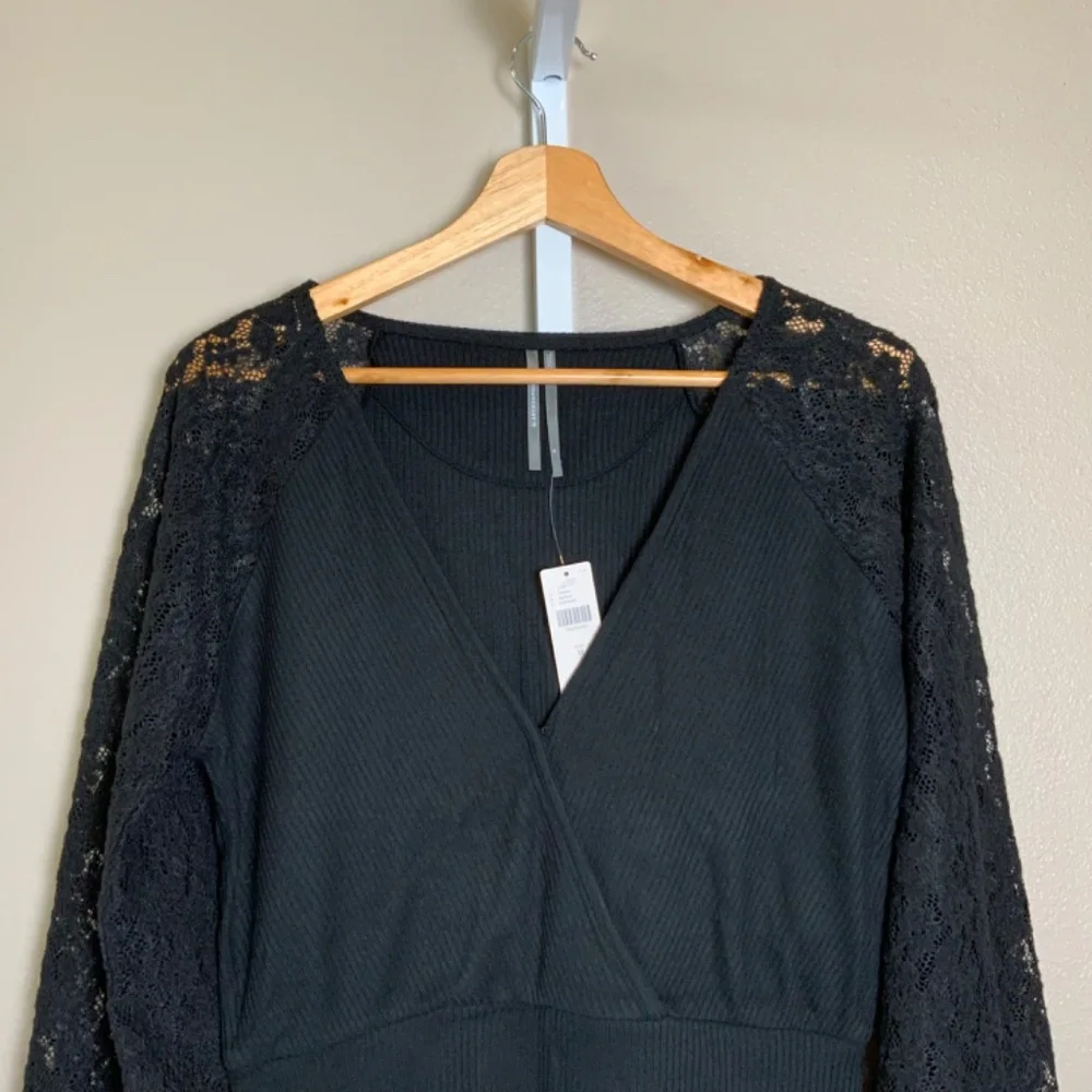Anthropologie Lace-Sleeve Sweater Top - Picture 9 of 16